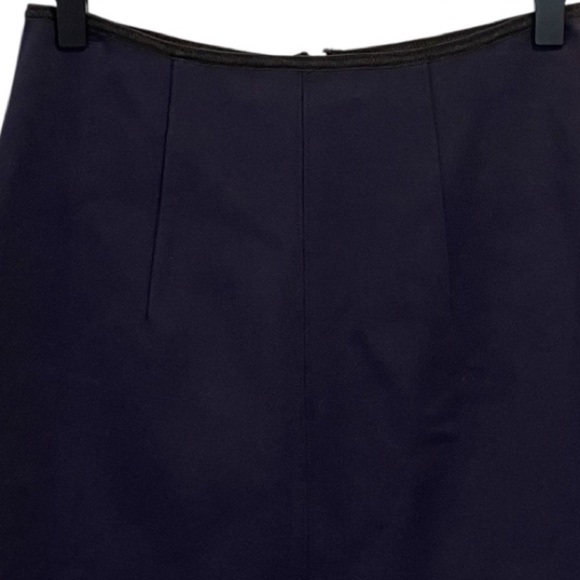 KaufmanFranco Collective Zip A Line Mini Skirt, Navy Blue With Black Trim, Sz. 2 - Picture 13 of 14